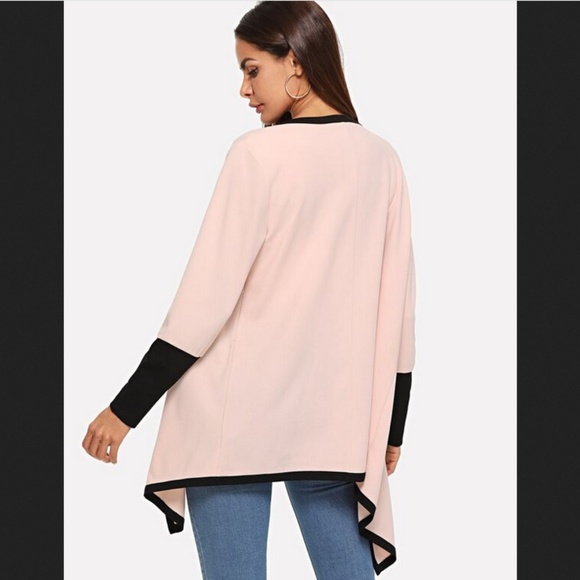 NEW pink and black waterfall blazer coat - Picture 4 of 6